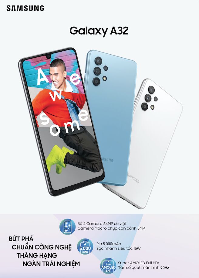 Samsung ra mắt Galaxy A32 với giá 6,7 triệu