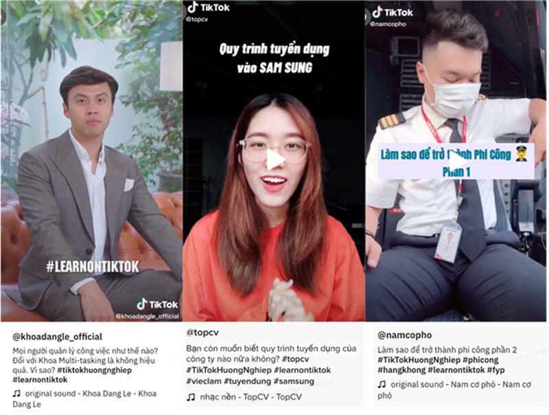 TikTok hỗ trợ giới trẻ chọn nghề qua Chiến dịch #TikTokHuongNghiep 