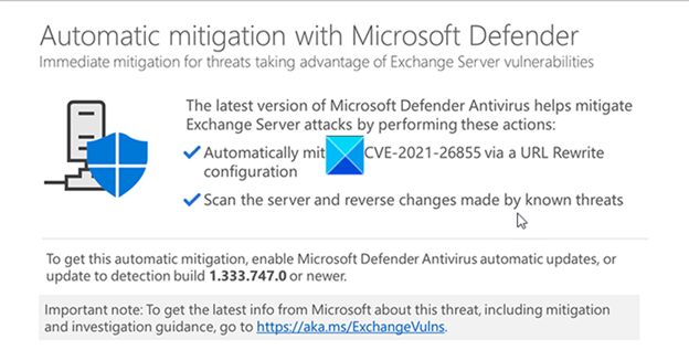 Microsoft Defender giúp bảo mật máy chủ Exchange