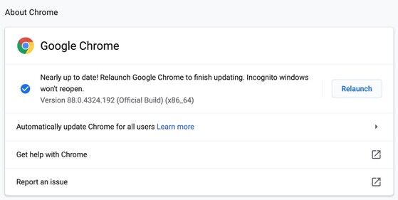 Người dùng nên cập nhật Google Chrome 89 ngay lập tức