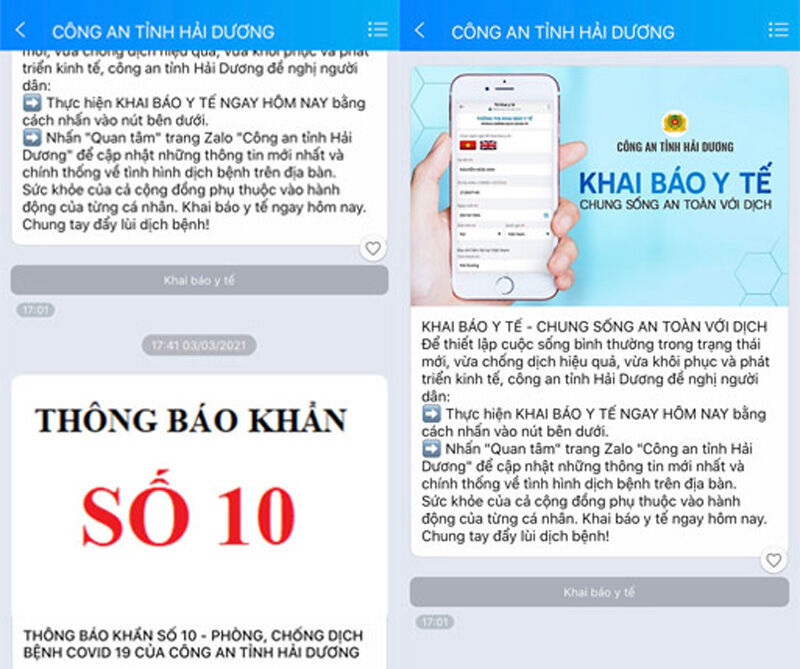 Zalo nhận bằng khen trong công tác phòng chống dịch tại Hải Dương