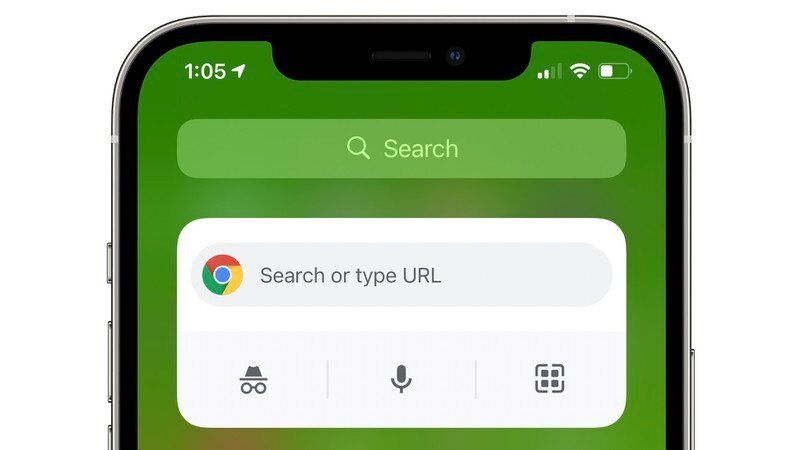 Chrome iOS hỗ trợ widget trong phiên bản mới