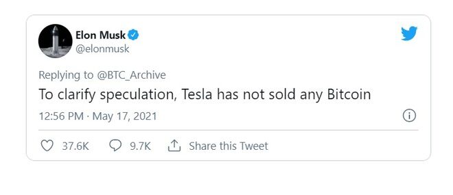 Giá Bitcoin gượng dậy sau tuyên bố của Elon Musk