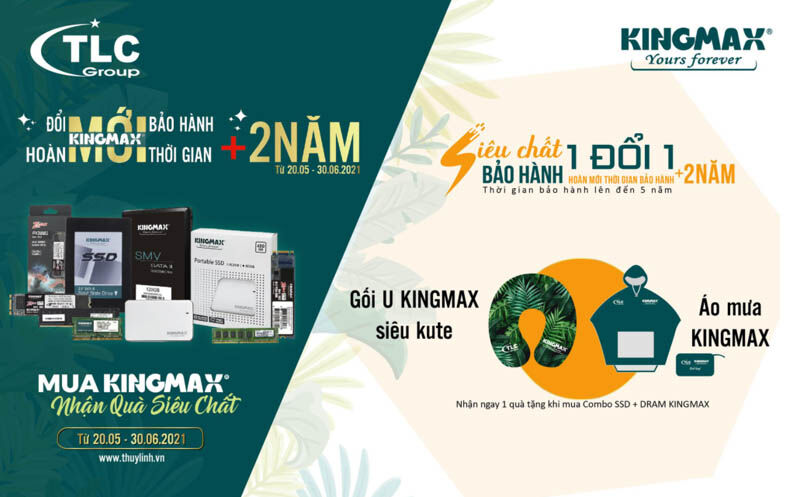 Combo quà hè rực rỡ, mua KINGMAX ngay kẻo lỡ