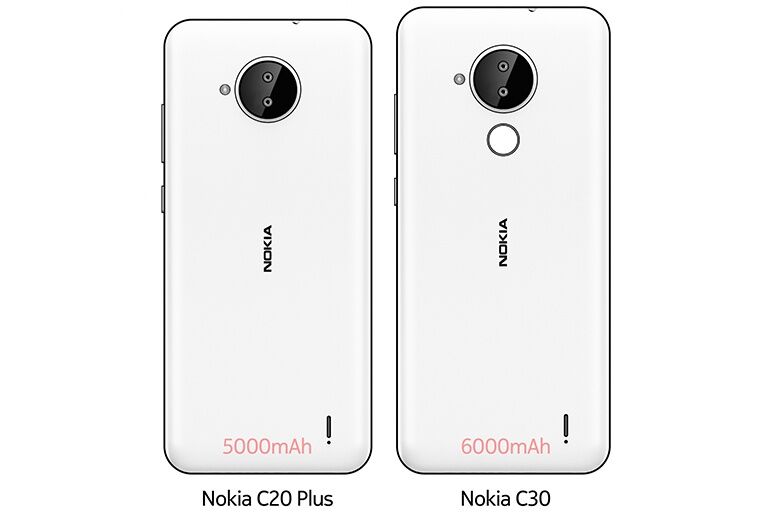Lộ diện Nokia C20 Plus và C30 trang bị pin khủng 