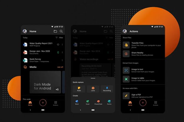 Microsoft Office cho Android đã có chế độ Dark Mode
