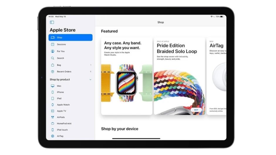 iPad cho phép duyệt nhanh Apple Store trực tuyến
