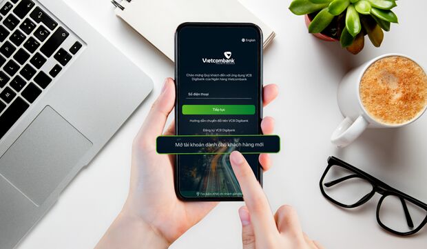 Khách hàng Vietcombank có thể mở tài khoản mà không cần tới ngân hàng