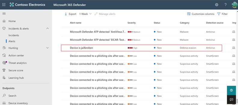 Microsoft Defender ATP cảnh báo thiết bị Apple đã bẻ khóa