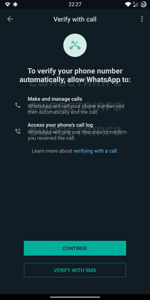 WhatsApp sẽ gọi điện thoại để xác nhận tài khoản