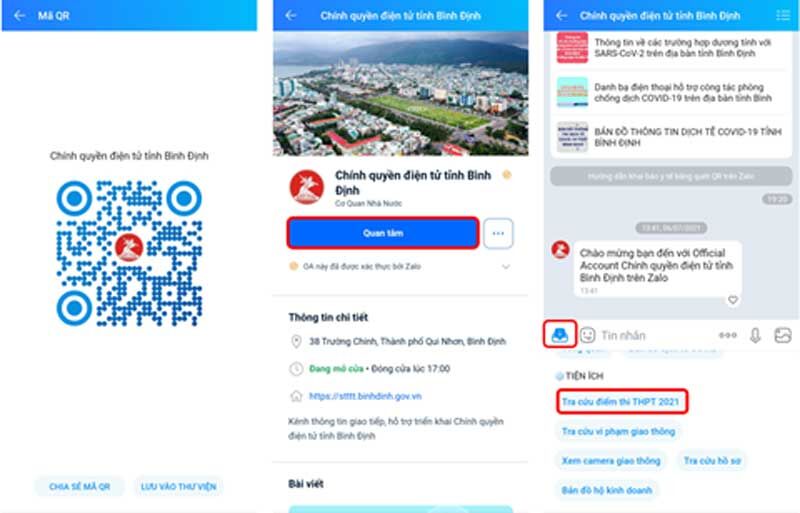 Bình Định: Tra cứu điểm thi tốt nghiệp THPT trên Zalo