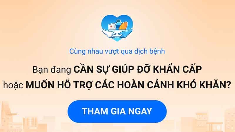 Trên app Zalo đã có tính năng tương trợ khẩn cấp trong dịch bệnh cho phía Nam