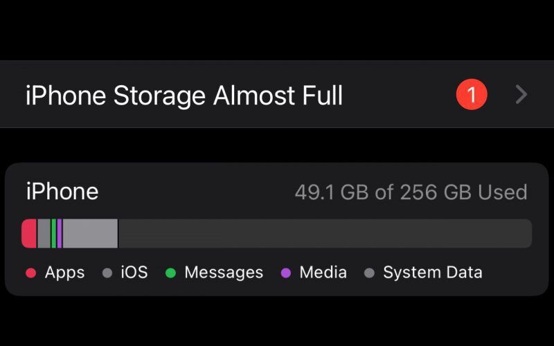 Phát sinh lỗi đầy bộ nhớ khi nâng cấp iOS 15