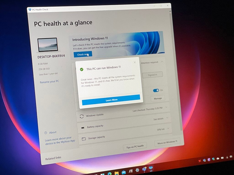 Microsoft khôi phục ứng dụng PC Health Check