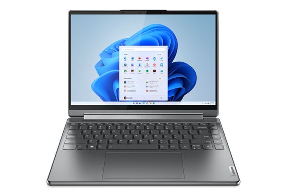 Với tông màu xám Storm Gray, Yoga 9i có các phím chức năng 1-Click Function Keys giúp đơn giản hóa làm việc từ xa và giải trí