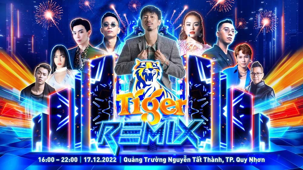 TIGER REMIX 2023 sẽ diễn ra tại Quy Nhơn, Đà Nẵng, Hồ Chí Minh và Cần Thơ