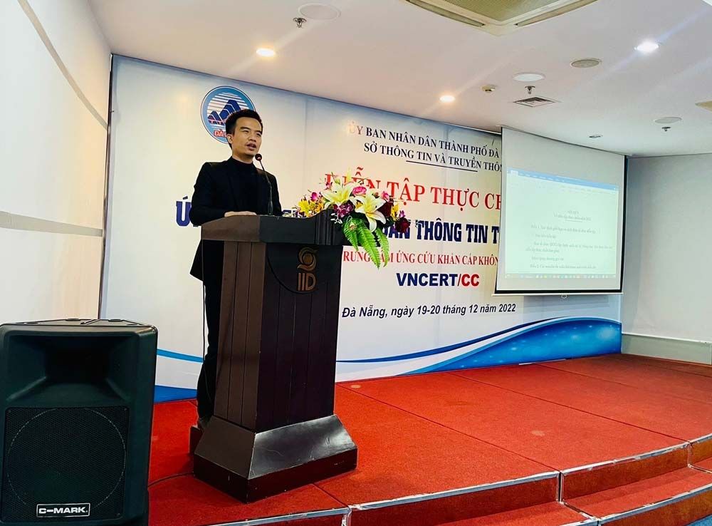 Ông Lê Công Phú phát biểu tại buổi Diễn tập thực chiến