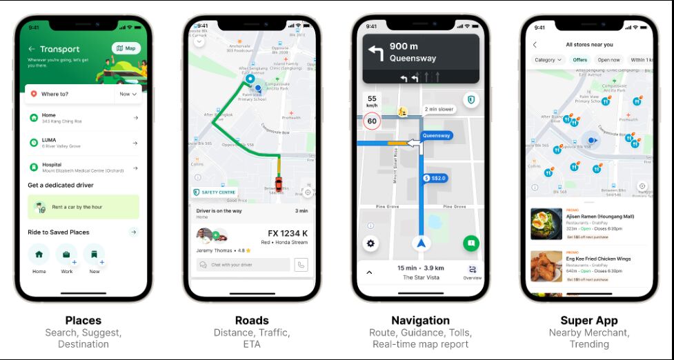 GrabMaps tăng cường sức mạnh của siêu ứng dụng Grab
