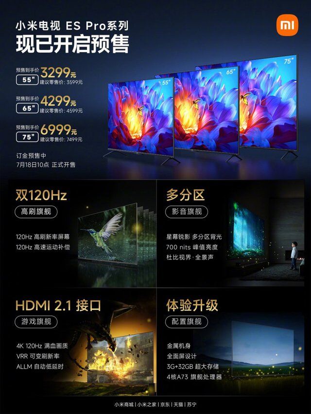 Xiaomi ra mắt TV 4K 120Hz: Thiết kế cao cấp, giá từ 11.5 triệu đồng - Ảnh 2. Xiaomi ra mắt TV 4K 120Hz: Thiết kế cao cấp, giá từ 11.5 triệu đồng - Ảnh 2.