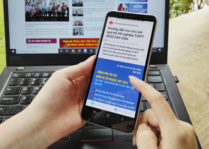 Thí sinh có thể tra cứu điểm thi tốt nghiệp THPT 2022 qua Zalo