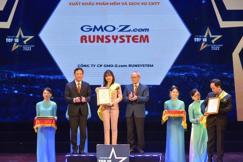 GMO-Z.com RUNSYSTEM lần thứ 6 liên tiếp được vinh danh TOP 10 Doanh nghiệp CNTT Việt Nam