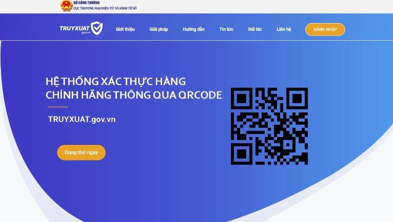 Hệ thống QRCode xác thực hàng chính hãng của Bộ Công Thương đã sẵn sàng