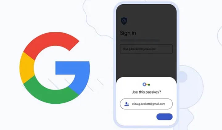 Google dùng passkey làm phương thức đăng nhập mặc định