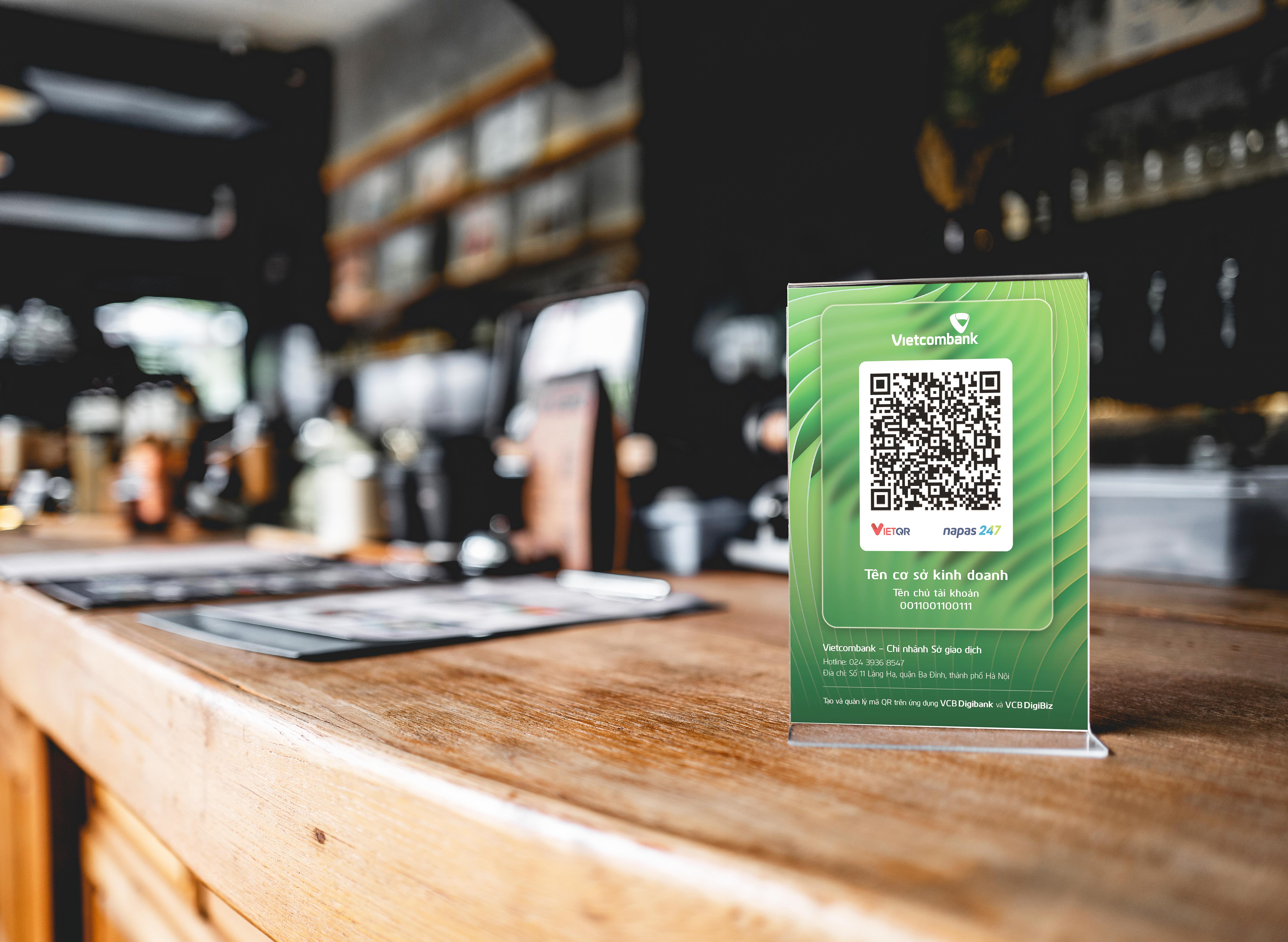 QR nhận tiền” dành cho người bán hàng trên VCB Digibank
