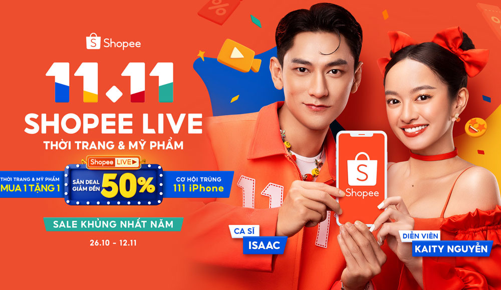 Shopee tung loạt ưu đãi qua chuỗi livestream siêu sale 11 ngày