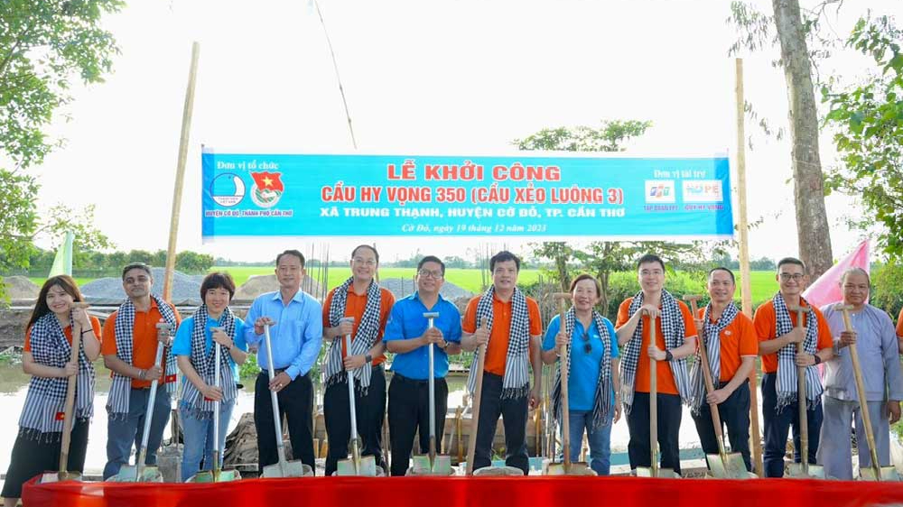 Tập đoàn FPT và Quỹ Hy Vọng khởi công cầu Hy Vọng số 350