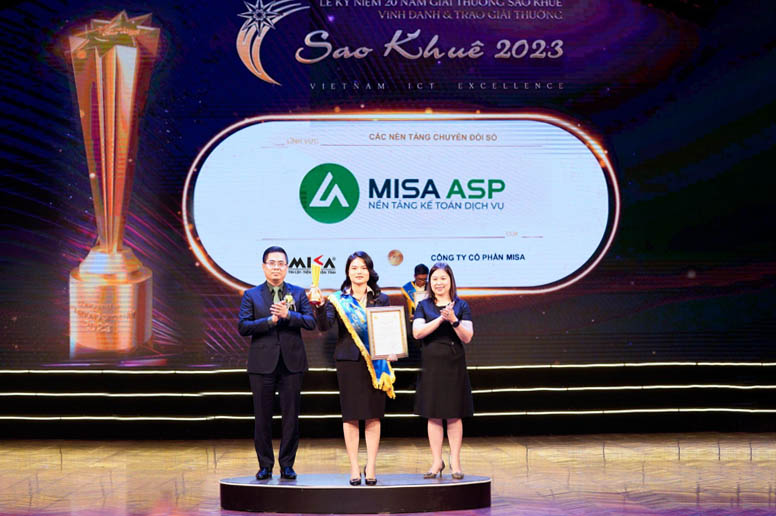 Nền tảng kế toán dịch vụ MISA ASP đạt danh hiệu Sao Khuê ở hạng mục Các nền tảng chuyển đổi số