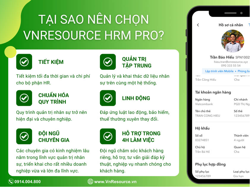 Tại sao nên chọn giải pháp VnResource HRM Pro?