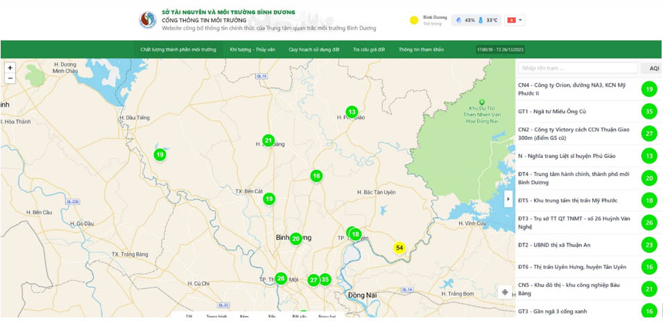 Phần Mềm Công Khai Dữ Liệu Môi Trường Cho Người Dân iLotusland Environment Portal