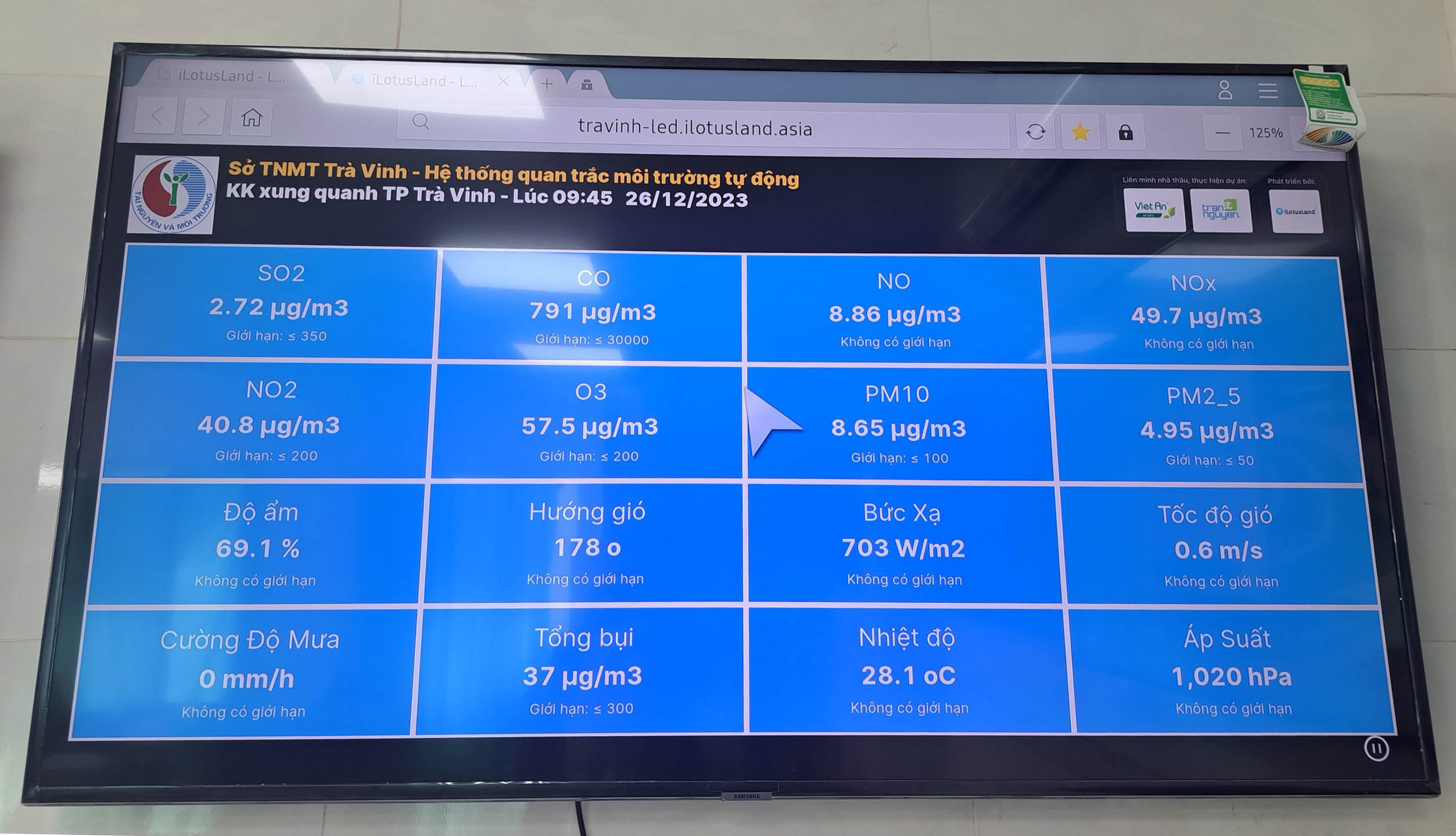 iLotusLand LED & Link Public tại Sở TNMT Trà Vinh