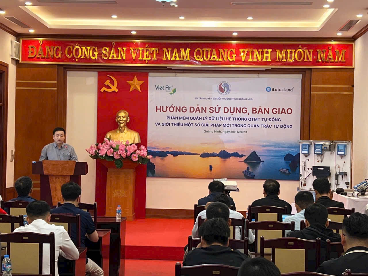 Buổi hướng dẫn sử dụng, bàn giao phần mềm quản lý quan trắc iLotusLand với Sở TNMT Quảng Ninh