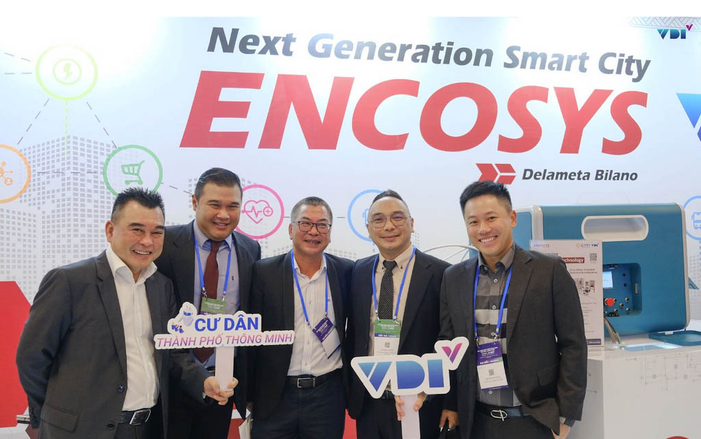 Lãnh đạo VDI và Delameta tại gian hàng