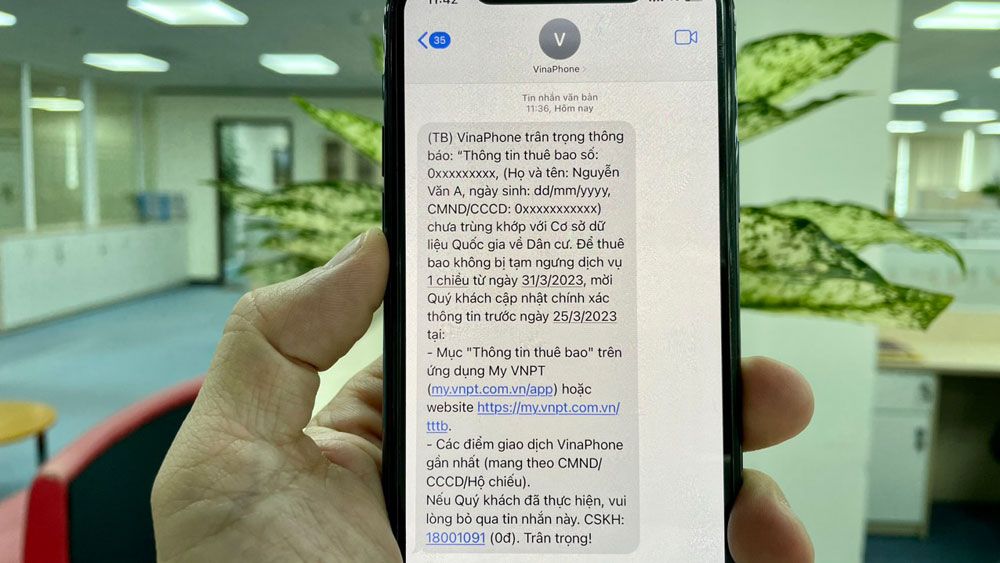VinaPhone lại "giục" thuê bao chuẩn hóa thông tin