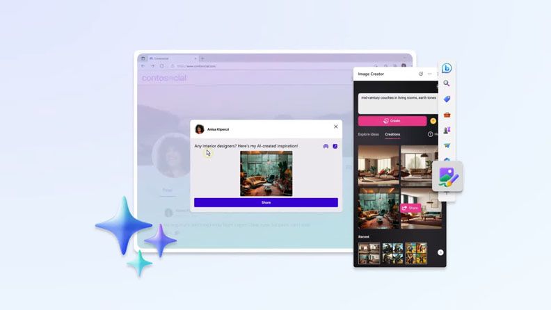 Microsoft triển khai Image Creator cho người dùng Edge