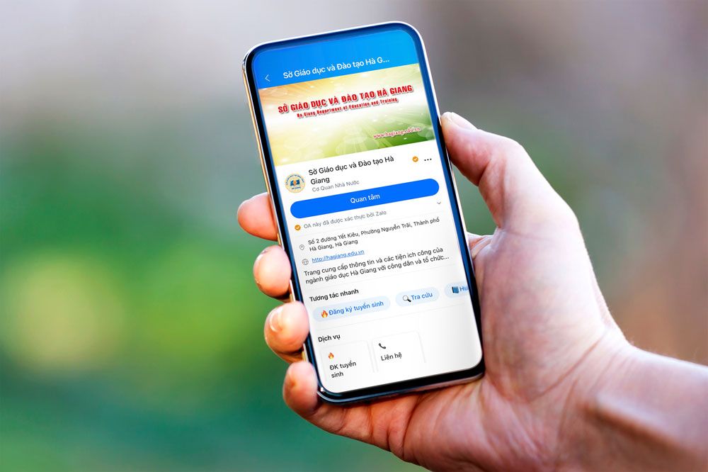 Hà Giang tiếp nhận đăng ký tuyển sinh đầu vào các cấp bằng Zalo