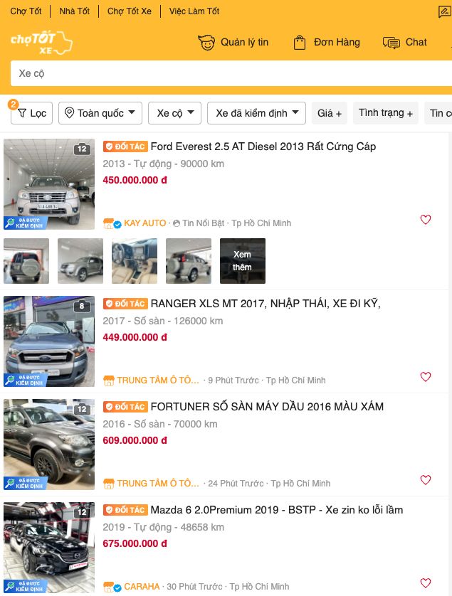 Thị trường ô tô cũ bất ngờ tăng trưởng trước những biến động kinh tế
