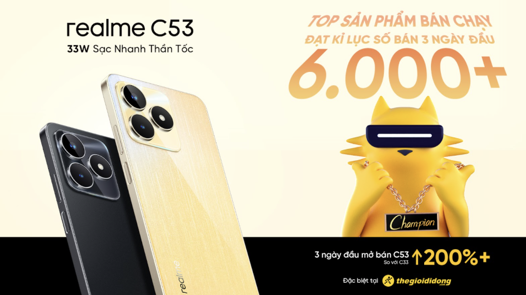 Realme C53 gây sốt với 6.500 đơn đặt hàng