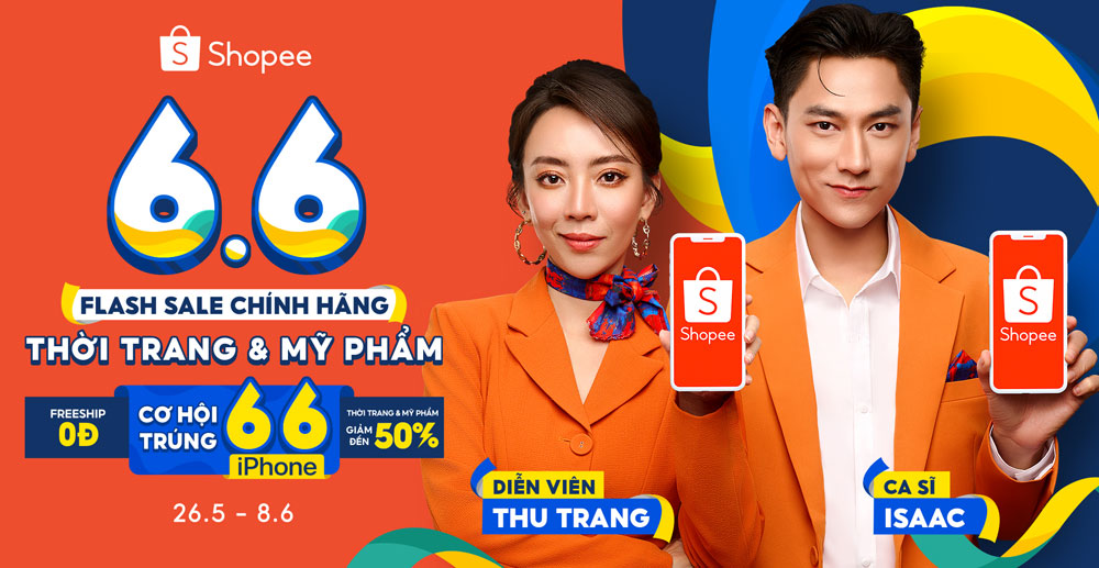 6.6 Flash Sale Chính Hãng: Shopee gia tăng ưu đãi, miễn phí vận chuyển