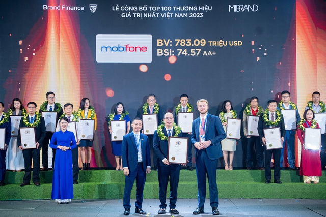 MobiFone vào Top 100 thương hiệu giá trị nhất Việt Nam năm 2023