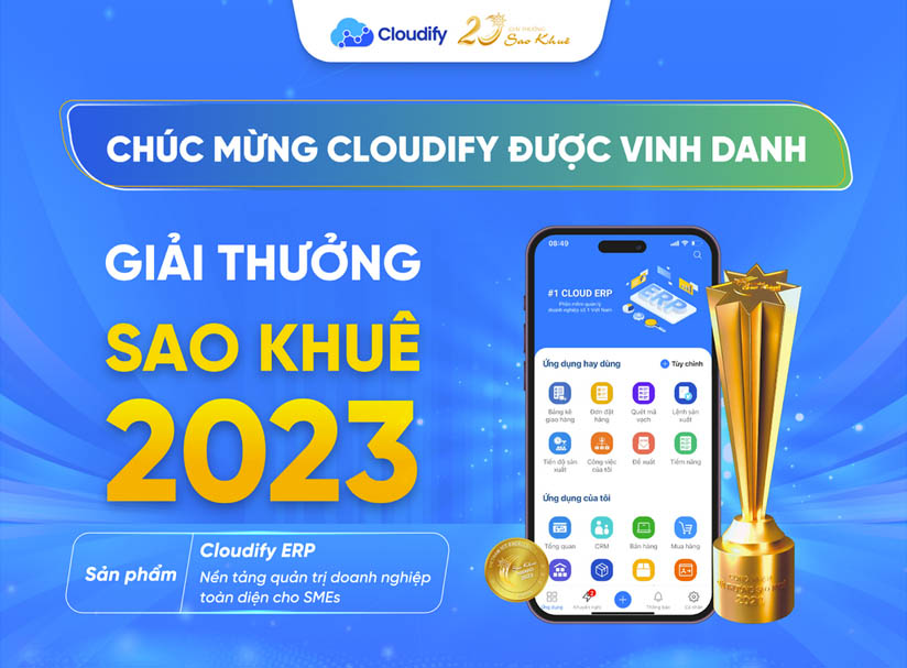 Cloudify vinh danh tại giải thưởng Sao Khuê 2023