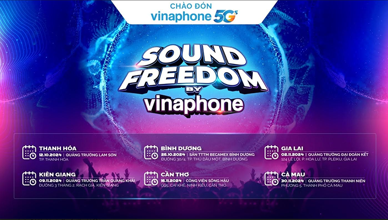 Lịch trình tổ chức chuỗi sự kiện âm nhạc Sound Freedom by VinaPhone 2024
