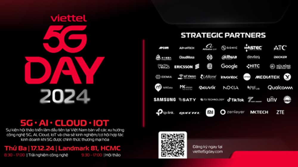 50 thương hiệu công nghệ lớn tham gia 5G Day vào ngày 17/12 tới tại Tp. Hồ Chí Minh