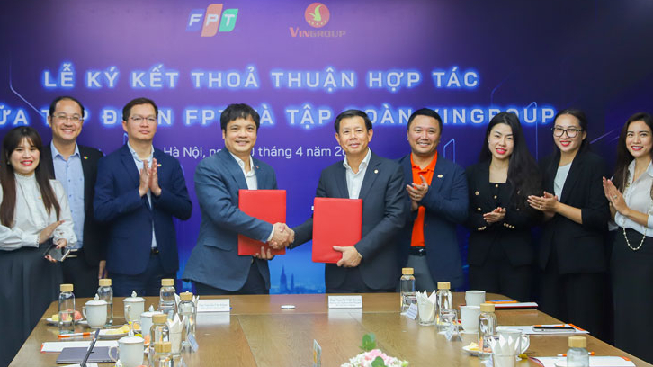 Vingroup và FPT ký thỏa thuận hợp tác thúc đẩy chuyển đổi xanh toàn diện