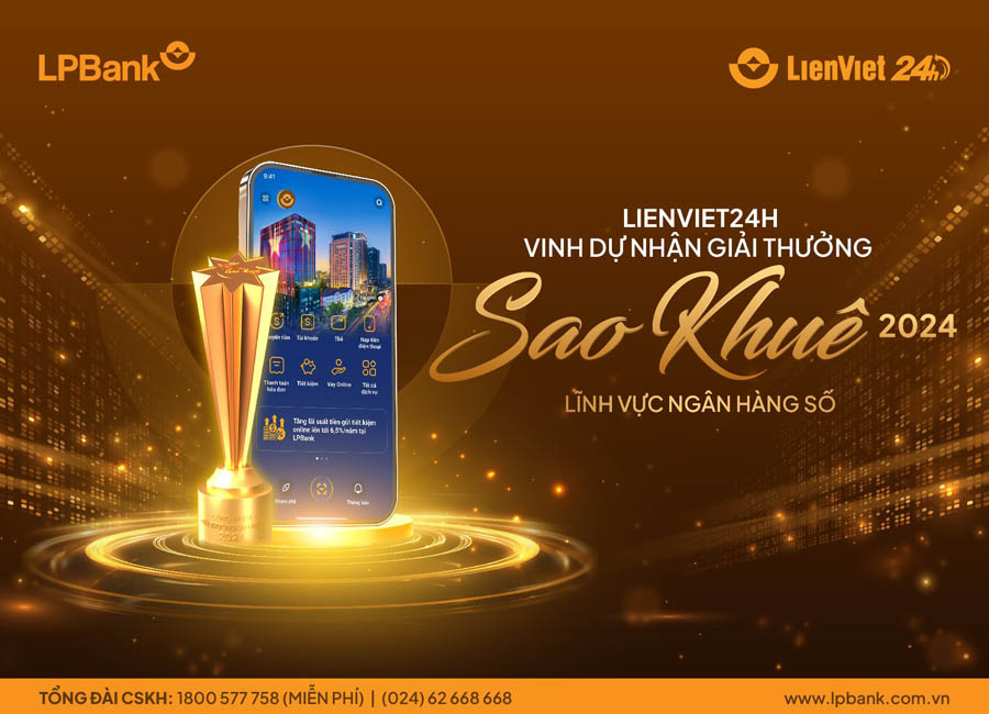 LienViet24h vinh dự nhận giải thưởng Sao Khuê 2024