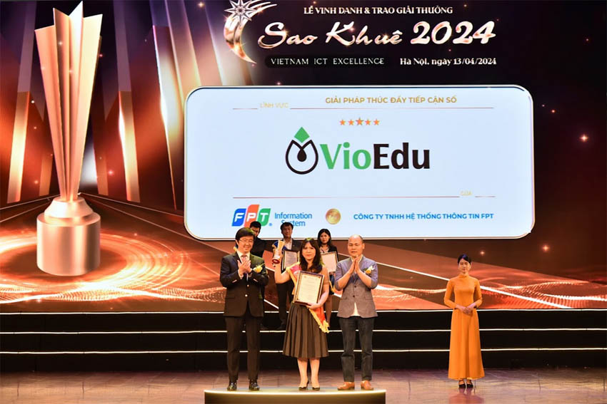 VioEdu được Xếp hạng 5 sao Sao Khuê tại lĩnh vực Giải pháp thúc đẩy tiếp cận số.