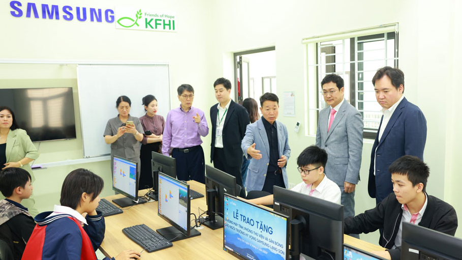 Trường Hy vọng Samsung Lạng Sơn được trang bị thêm cơ sở hạ tầng hiện đại